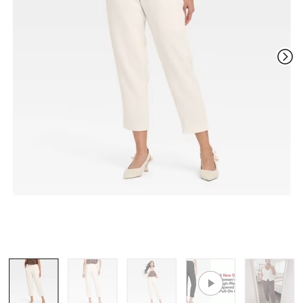 BNWT Target A New Day trousers Aritzia cream white womens pant